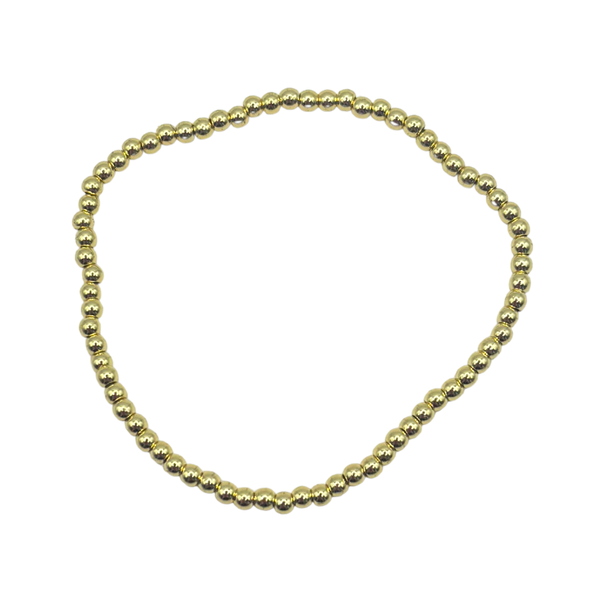 Stretch Bead Bracelet-Gold